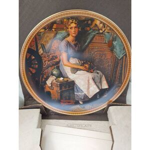 Norman Rockwell "Dreaming In The Attic" #7938Y Bradford Collectible Plate